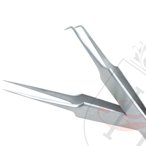 Paire de pincettes pour Extension de cils en acier inoxydable, 2 pièces, étiquette privée, nouvelle collection - Product Image 3