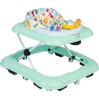 Max Melody Best-Selling Green Funny Lights Music Activity Iron Frame Plastic Material Foldable 8-Wheel First Walker Baby Walkers