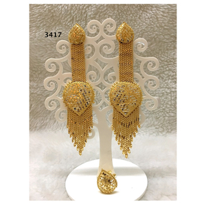 Conjunto de regalo de joyería, pendientes de novia, Color dorado africano - Product Image 1