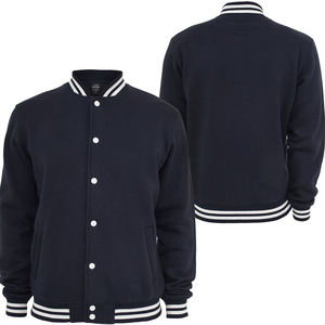 Letterman Vestes Patchs Personnalisé Pas Cher Noir Foncé Laine Vestes Avec Véritable Cuir De Vache Blanc Manches - Product Image 2