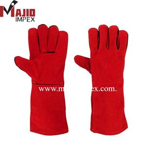 ถุงมือเชื่อมหนังคุณภาพสูง Majid Impex ขนาด 14 นิ้ว สีและโลโก้สั่งทำได้ - Product Image 2