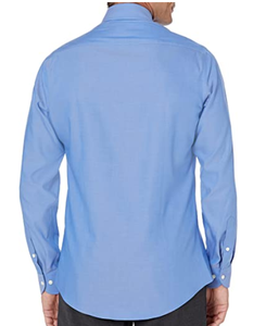 ชุดเดรสแฟชั่นเข้ารูปสำหรับผู้ชาย,เสื้อเชิ้ตสีล้วนคอกระดุมเข้ารูปสำหรับผู้ชาย - Product Image 2