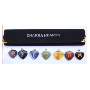 Venta al por mayor personalizado en línea curación cristal chakra regalo box7 Chakra Piedras Grabadas conjunto con Chakra caja de transporte - Product Image 2