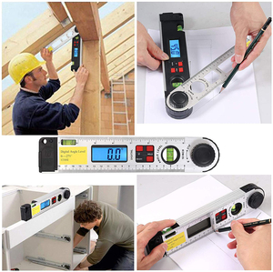 10&quot; Aluminum Lcd <strong>Digital</strong> <strong>Inclinometer</strong> Professional Calibrated Angle Protractor Angle Finder Mini <strong>Digital</strong> Protractor - Product Image 5