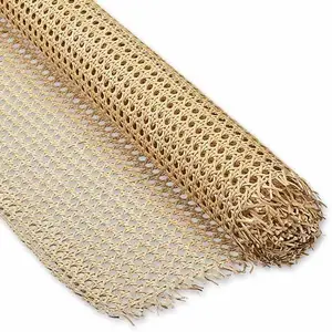 En yüksek kalite doğal Mesh Rattan Cane dokuma rulo örgü ağartılmış 100% gerçek dokuma kamışı Rattan Vietnam