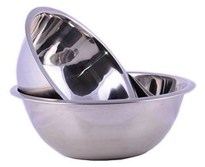 Bol de service en acier inoxydable pour fruits, salade, collations, qualité supérieure, ensemble de deux tailles différentes - Product Image 3