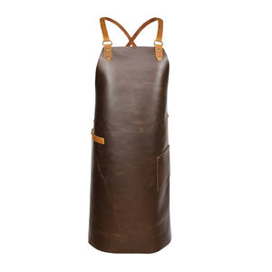 Best Selling Waterproof PU <b>Leather</b> Kitchen <b>Apron</b> Customized for Coffee Shops Wholesale Hot Sale Latest Design - Product Image 4