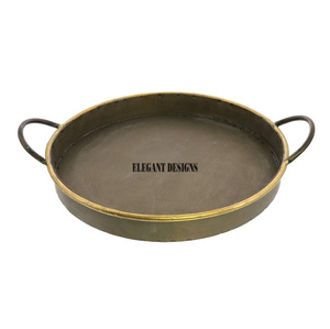 Indio antiguo galvanizado bandeja Rectangular de corte de forma diseñado estilo de moda de Metal galvanizado bandeja - Product Image 6