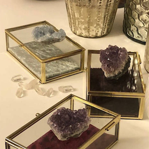 Trendy Crystal <b>Glass</b> Jewelry <b>Box</b> - Product Image 1