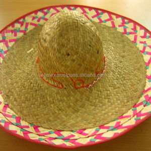 Chapeau de paille à large bord imprimé de personnages, style mexicain, pour les fêtes en plein air, la pêche et les voyages - Product Image 3