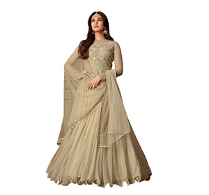 Rajasthani Silk salwar kameez ชุดปาร์ตี้ผ้ามัสลินสำหรับผู้หญิงผ้ามัสลินจากการออกแบบล่าสุดผ้าแฟนซีมาใหม่ - Product Image 1