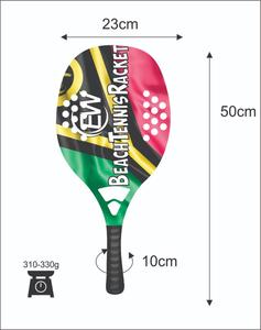 Raqueta de Tenis Playa y Pádel Personalizada con Empuñadura de Fibra de Carbono, Peso 320-340g, Longitud 50cm, Logotipos y Combinaciones de Colores - Product Image 2
