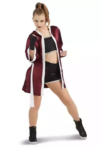 Bata de boxeo profesional de longitud completa con capucha, logo personalizado - Product Image 3