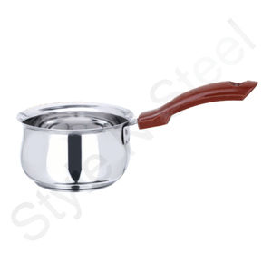 Casserole en acier inoxydable de haute qualité pour hôtel Casserole à fond plat Casserole à sauce avec poignée en bakélite - Product Image 5