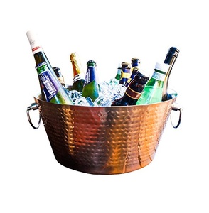 Large Outdoor Party <b>Wine</b> Bottle Chiller Copper and Steel Ice Tub Manufacturer Custom Design Handmade <b>Wine</b> Tub Wholesale - Product Image 3