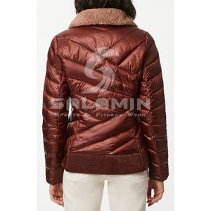 แจ็กเก็ตขนเป็ดคอปกแขนยาวผ้าสแปนเด็กซ์ออกแบบโลโก้ได้ตามต้องการ - Product Image 4