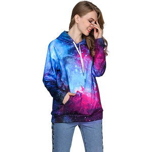 Unisex 3D <b>Galaxy</b> Graphic Print Pullover Sweatshirt with Pockets Oversized <b>Hoodies</b> High Quality Terry French Fabric Crop Length - Product Image 1