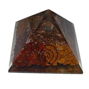 With Good Quality of Jasper Orgone Pyramids With Crystal Point : Jasper Orgone Pyramids With Crystal Point for Sale - Product Image 1