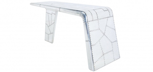 Escritorio de oficina de Aviador moderno, muebles de aluminio a medida - Product Image 3