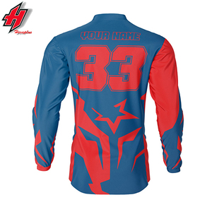 Camiseta de motocross personalizada para niños y adultos, jersey de diseño azul fresco, equipo de motocross por sublimación mx - Product Image 2
