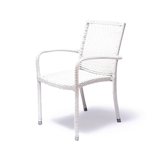 outdoor all weather wicker stacking <b>chair</b> rattan furniture beirut stacking arm <b>chair</b> - Product Image 4