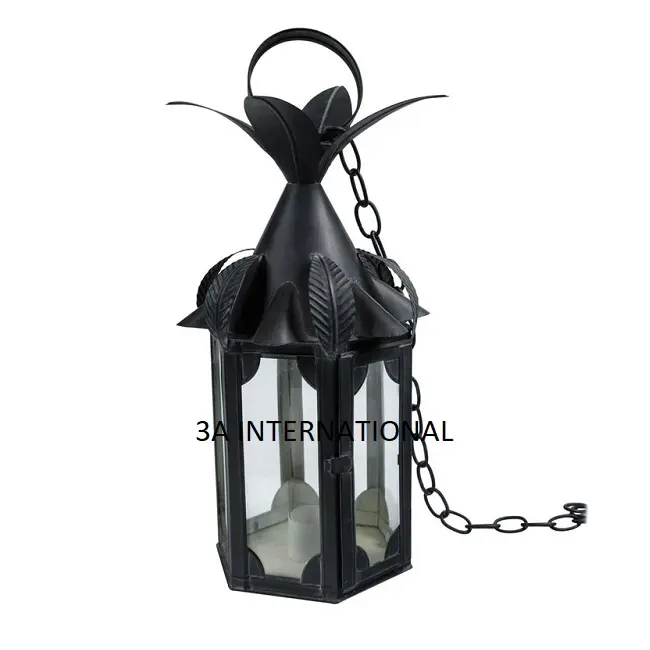 Верхний трендовый уличный декоративный подвесной подсвечник, подвесной светильник из кованого железа, сделанный из Индии