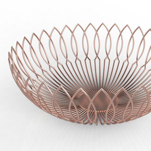 Bol à fruits rond en acier inoxydable de qualité supérieure, design élégant en maille, pour la décoration de la maison et de la cuisine - Product Image 1