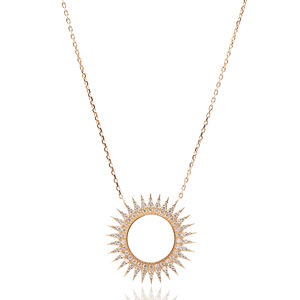 Venta al por mayor 925 colgante de plata esterlina hecho a mano nuevo diseño de piedra de circón transparente de moda con chapado en oro para fiestas - Product Image 1