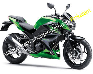 Carenado para Motocicleta Kawasaki Z250 2015 <span class=keywords><strong>2016</strong></span> Z 250 <span class=keywords><strong>Z300</strong></span> 15 16 Z 300, Diseño Moderno en Verde y Negro - Product Image 1