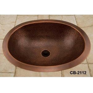Diseñador martillado Undermount cobre baño Fregadero elegante baño y inodoro suministro - Product Image 1
