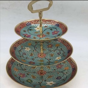 Trending <b>Cake</b> <b>Stand</b> <b>3</b> <b>Tier</b> Heart Print Golden Color Round Kitchen Tabletop <b>Cake</b> <b>Stand</b> Birthday Marriage Party Brass <b>Cake</b> Holder - Product Image 4