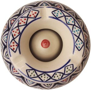 ที่เขี่ยบุหรี่เซรามิกงานฝีมือสไตล์โบฮีเมียน สำหรับใช้ภายนอกและภายในอาคาร ตกแต่งบ้านและสำนักงาน ทำด้วยมือตามสั่ง ผลิตในรัฐแมสซาชูเซตส์ - Product Image 2