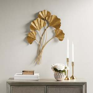 Custom Design Luxury Metal <b>Leaf</b> <b>Wall</b> <b>Decor</b> Iron Christmas <b>Wall</b> Hanging for Living Room Home Decorations Handcrafted Manufacturer - Product Image 3