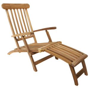 Fauteuil solaire en teck massif pour le côté de la piscine, meubles d'extérieur - Product Image 6
