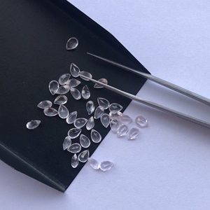 หินควอตซ์ธรรมชาติสีชมพูขนาด5มม. 6มม. 7มม. พลอยหลวมแบบลูกแพร์ - Product Image 2