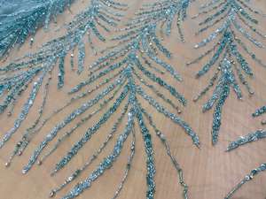 Año Nuevo de lujo de alta moda hecho a mano abalorios de cristal ecológico tela de diseñador nupcial para ropa de fiesta de boda - Product Image 5