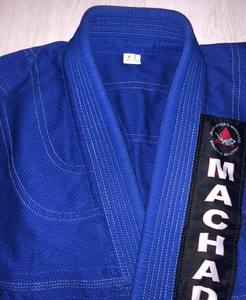 2024 alta calidad 450 Gsm logotipo personalizado Jiu Jitsu brasileño Gi para hombres uniforme BJJ azul hecho 100% algodón arte marcial personalizado - Product Image 5