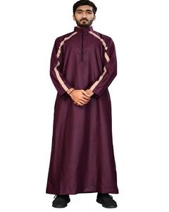 Ropa musulmana de manga larga para hombre, caftán islámico de talla grande, 7 colores, Arabia Saudita - Product Image 2