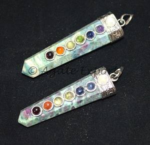 Rubis Zoisite Chakra Pendentif 7 chakra pendentif pendentif en métal personnalisé - Product Image 2