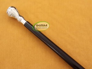 Bastón de madera de diseño Vintage con mango ovalado de latón, bastón para caminar de madera con perilla de latón - Product Image 4