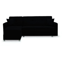 Ensemble de canapé-lit d'angle en forme de L moderne avec revêtement en tissu, design ergonomique confortable pour salon et hôtel