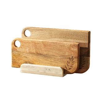 Acacia naturel Bois Planche à Découper pour Planche à découper Avec Marbre stand avec logo personnalisé feuilles conception Offre Spéciale - Product Image 1