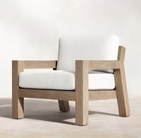 Fauteuil en bois massif pour salon, design simple, moderne et élégant, super confortable, exporté d'Indonésie, prix de gros