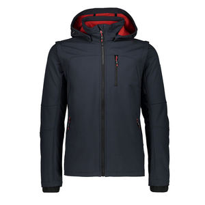 Veste Softshell d'hiver pour hommes pour les sports de plein air Panneaux respirants Capuche détachable en fourrure de mouton Fermeture à glissière - Product Image 4