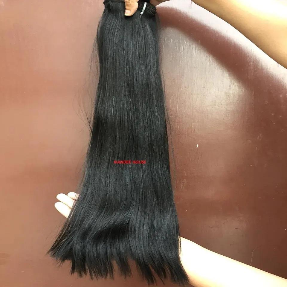 Nandee house quality guarantee indian human hair vendor hotselling quality virgin remy raw virgin double drawn semi natural hair