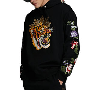 เสื้อฮู้ดปักลายสำหรับผู้ชาย,แฟชั่นล่าสุดผ้าฝ้าย100% แบบสวมหัว - Product Image 5