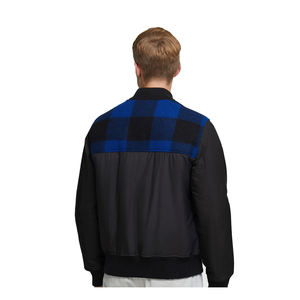 Blouson aviateur bleu léger pour homme avec manches longues et col montant pour l'hiver - Product Image 2