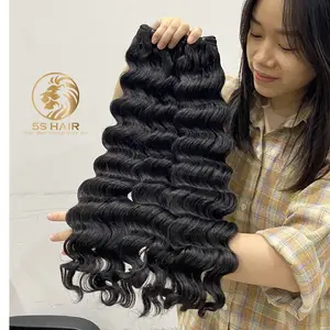 美丽宽松波浪形高品质头发最佳质地低价越南头发，发束，东盟头发