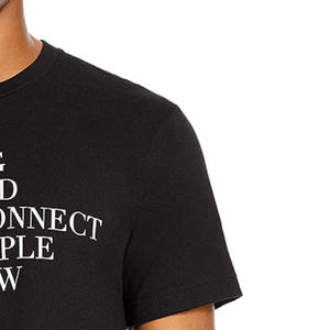 T-shirt noir en coton pur, col rond, style décontracté, impression sérigraphique, sur mesure OEM, pour garçons/hommes, selon les exigences du client. - Product Image 5