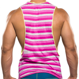 Custom gym men's active tank top men's <b>stringer</b> tank top with button - Product Image 3